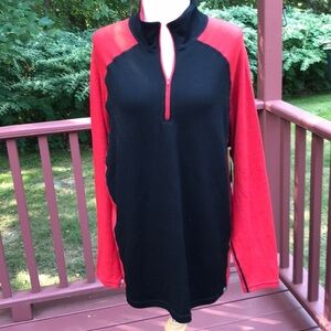 NWT! Neve XXL Red/Black independence zip neck tee